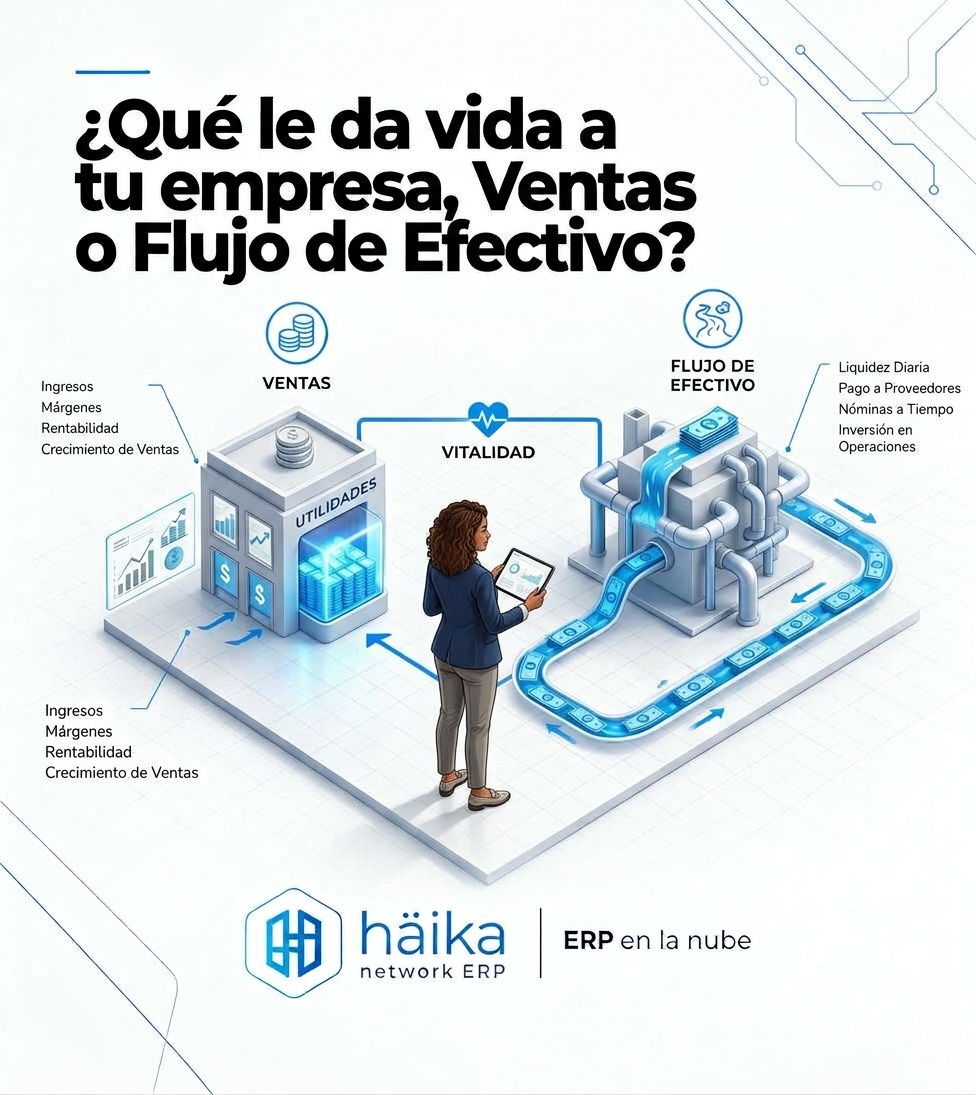 Las ventas generan utilidades; el flujo de efectivo mantiene viva la empresa
